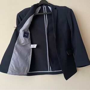 IZOD boys 14 navy blue stretch performance jacket blazer uniform Easter dance